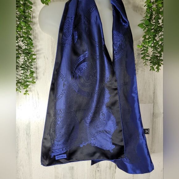 Authentic Versace Iridescent Black and Blue Scarf - Picture 2 of 12